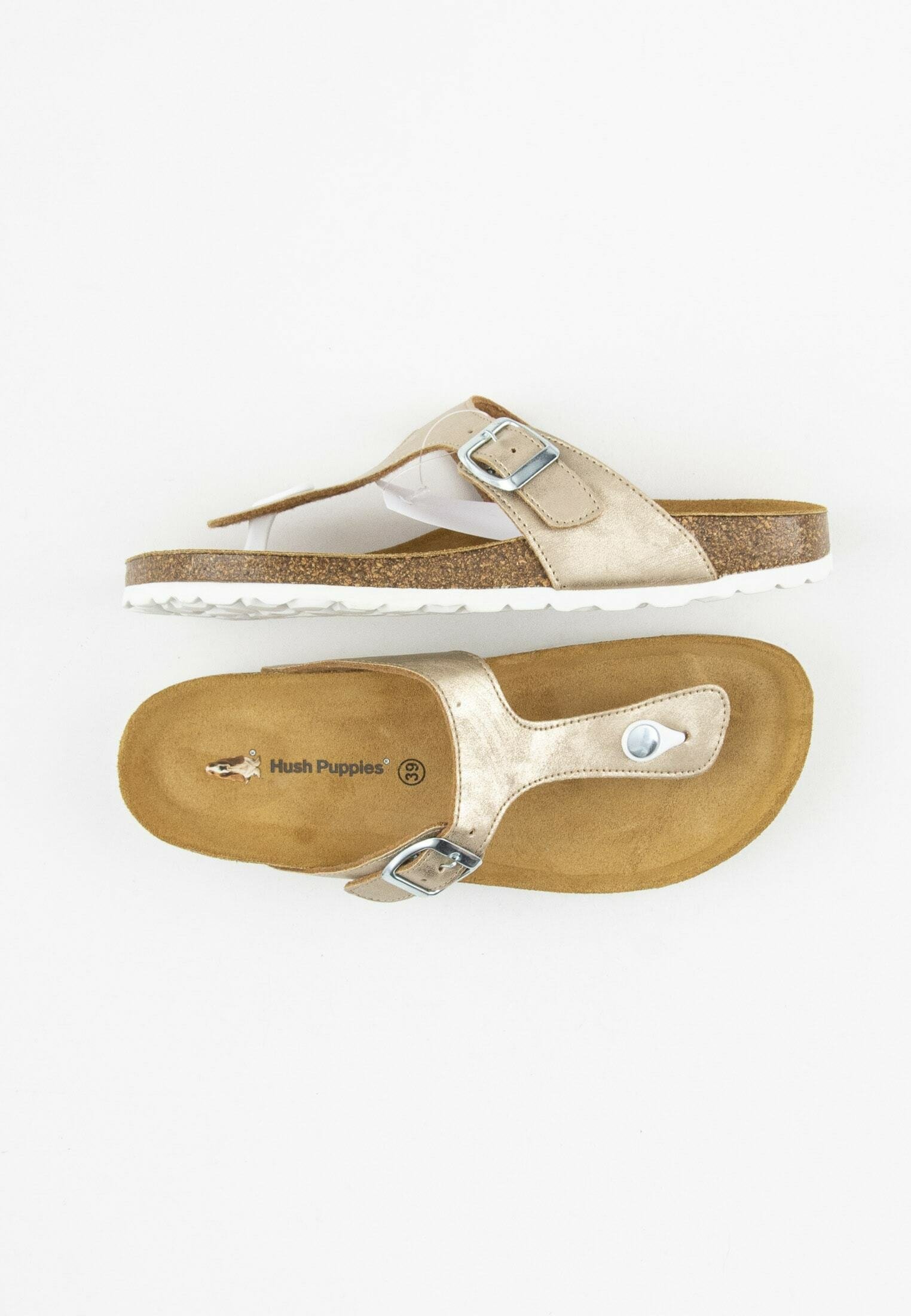 hush puppies gold sandals
