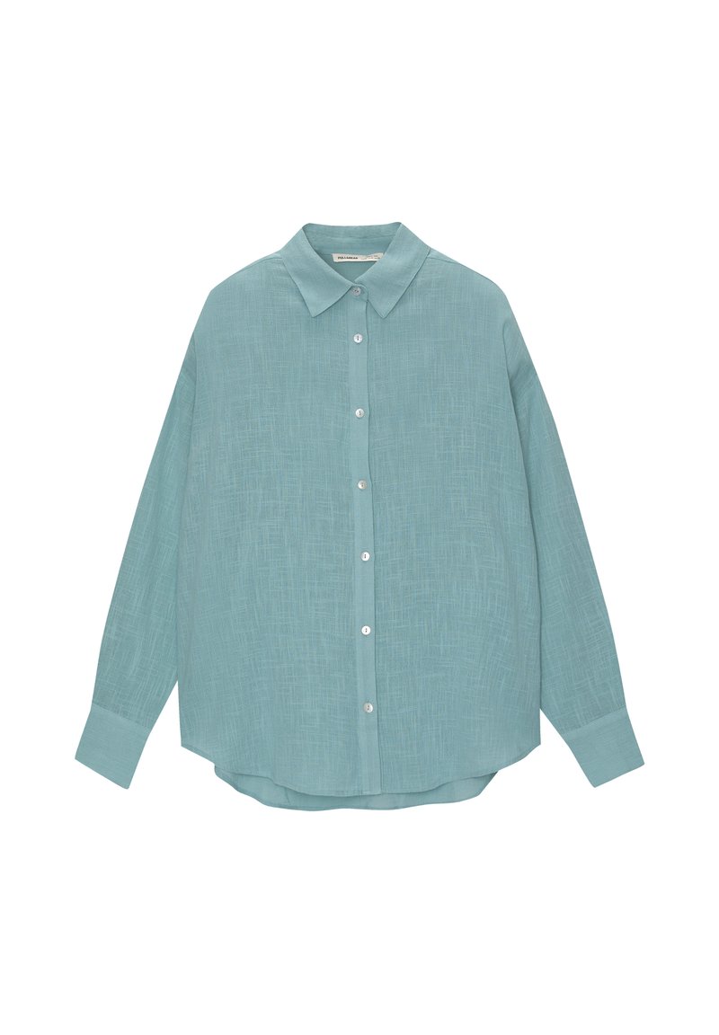 PULL&BEAR RUSTIC OVERSIZE - Hemdbluse - green/grün - Zalando.de
