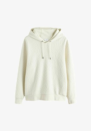 Next, REGULAR FIT - LIGHTWEIGHT TEXTURED FLORAL HOODIE . - Kapuzenpullover - ecru white