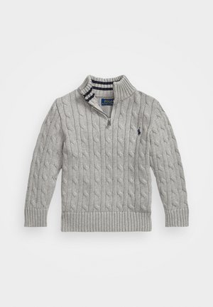 Polo Ralph Lauren CABLE-KNIT COTTON QUARTER-ZIP JUMPER - Strickpullover - andover heather