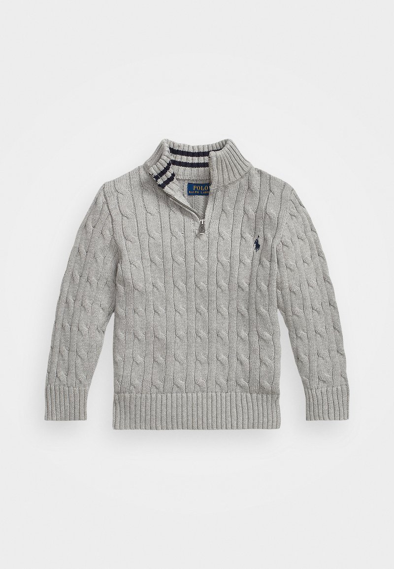 Polo Ralph Lauren CABLE KNIT COTTON QUARTER-ZIP JUMPER - Camisola - andover heather