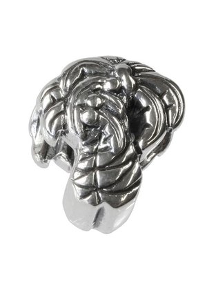 Bead "Palme" - Charms - silberfarben