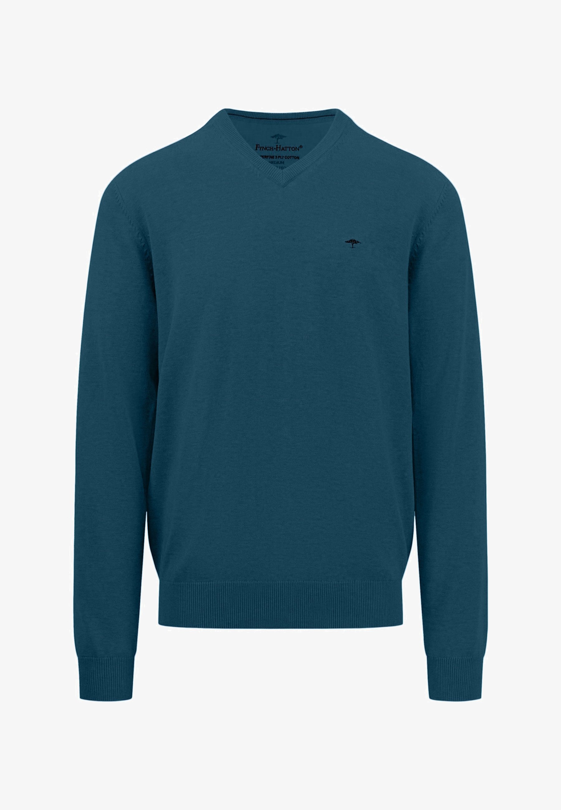 Fynch-Hatton V-NECK Jumper dunkelblau/dark blue Zalando