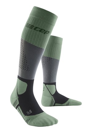 COMPRESSION HIKING MAX CUSHION - MADE IN GERMANY - Kniestrümpfe - grey mint