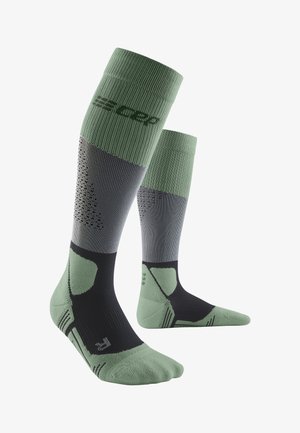 CEP COMPRESSION HIKING MAX CUSHION - MADE IN GERMANY - Kniestrümpfe - grey mint
