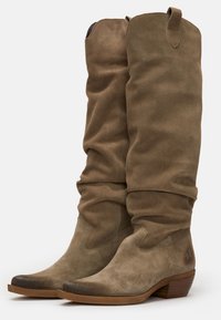 Felmini Kozačky nad kolena - lead grey