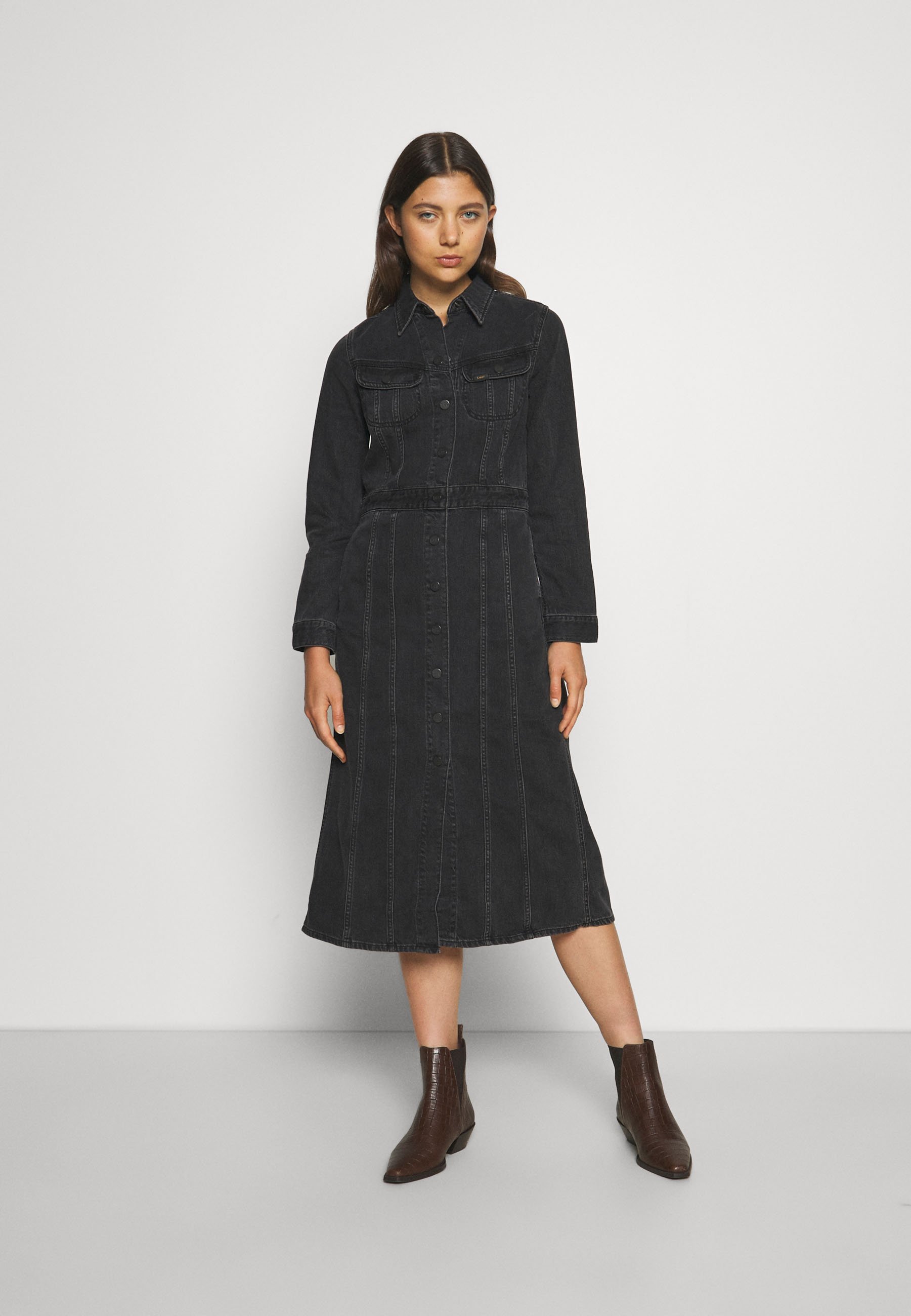 Lee LONGSLEEVE DRESS - Denim dress 