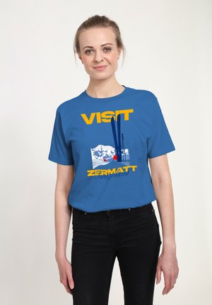 VISIT ZERMATT GRAPHIC - T-shirts print - light royal blue