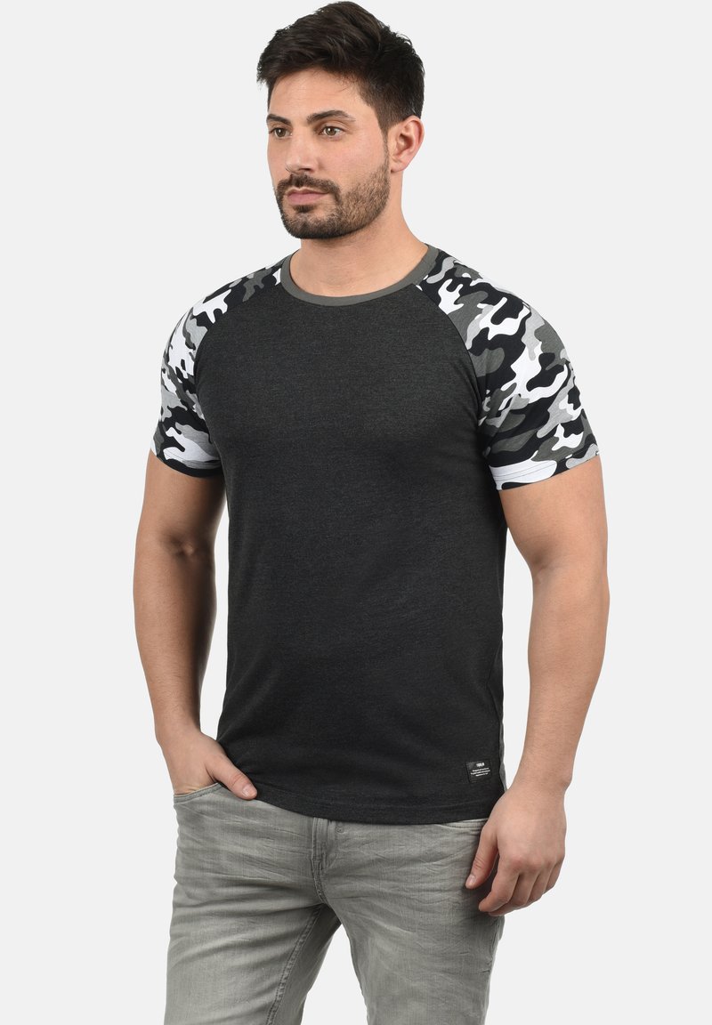 Solid - SDCAHIL - Printtipaita - dark grey melange, Suurenna