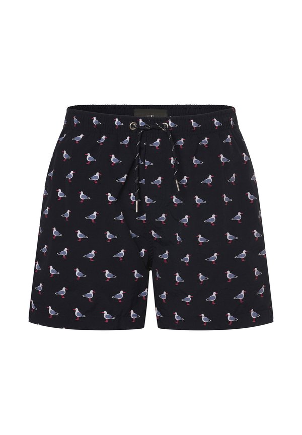 Badeshorts - dunkelblau grau