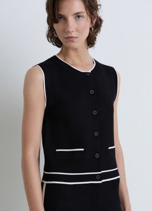 Calliope, MAGLIA TINTA UNITA - Waistcoat - ultrablack