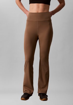 QUICK-DRY HIGH-RISE FLARED GYM - Tights - shitake