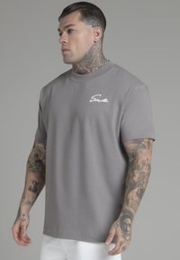 SIKSILK SCRIPT  - Nyomott mintás póló - grey