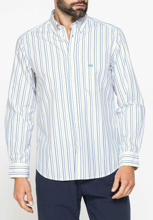 Carrera Jeans, BUTTON-DOWN SHIRT LONG SLEEVE - Camicia - striped pattern in shades of white blue yellow