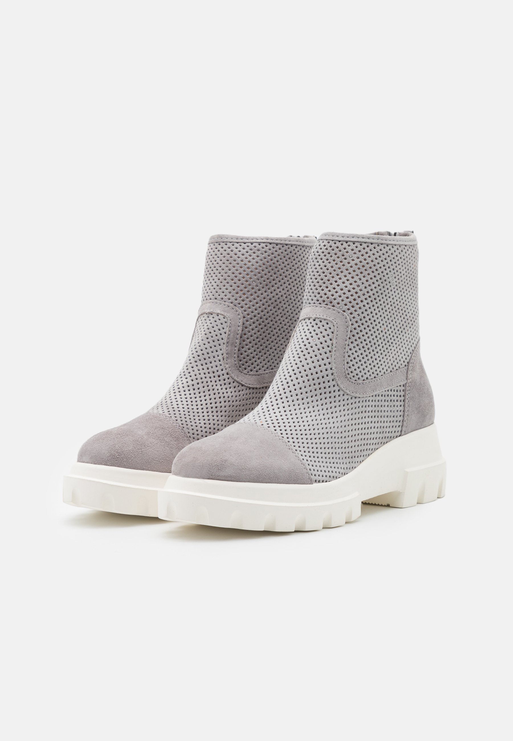 Alpe LIGHT - Botines con plataforma - lead/azul claro - Zalando.es