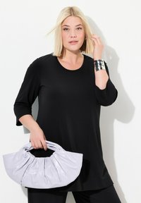 Ulla Popken SWING ROUND NECK  - Maglietta a manica lunga - black