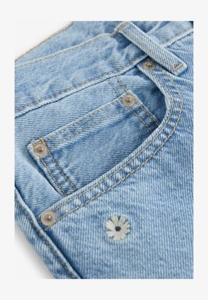 Next PETITE MOM - Mom jeans - embroidered floral blue