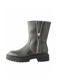 Botine cu platformă - grey leather