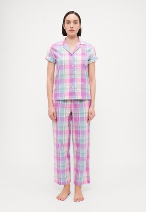 MADRAS NOTCH COLLAR PAJAMA - Set lenjerie de noapte - pink