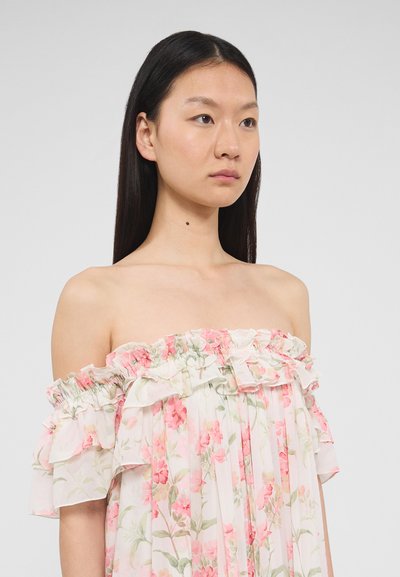 Needle & Thread SUMMER POSY ARIA OFF SHOULDER ANKLE GOWN - Maxiklänning - moonshine/coral