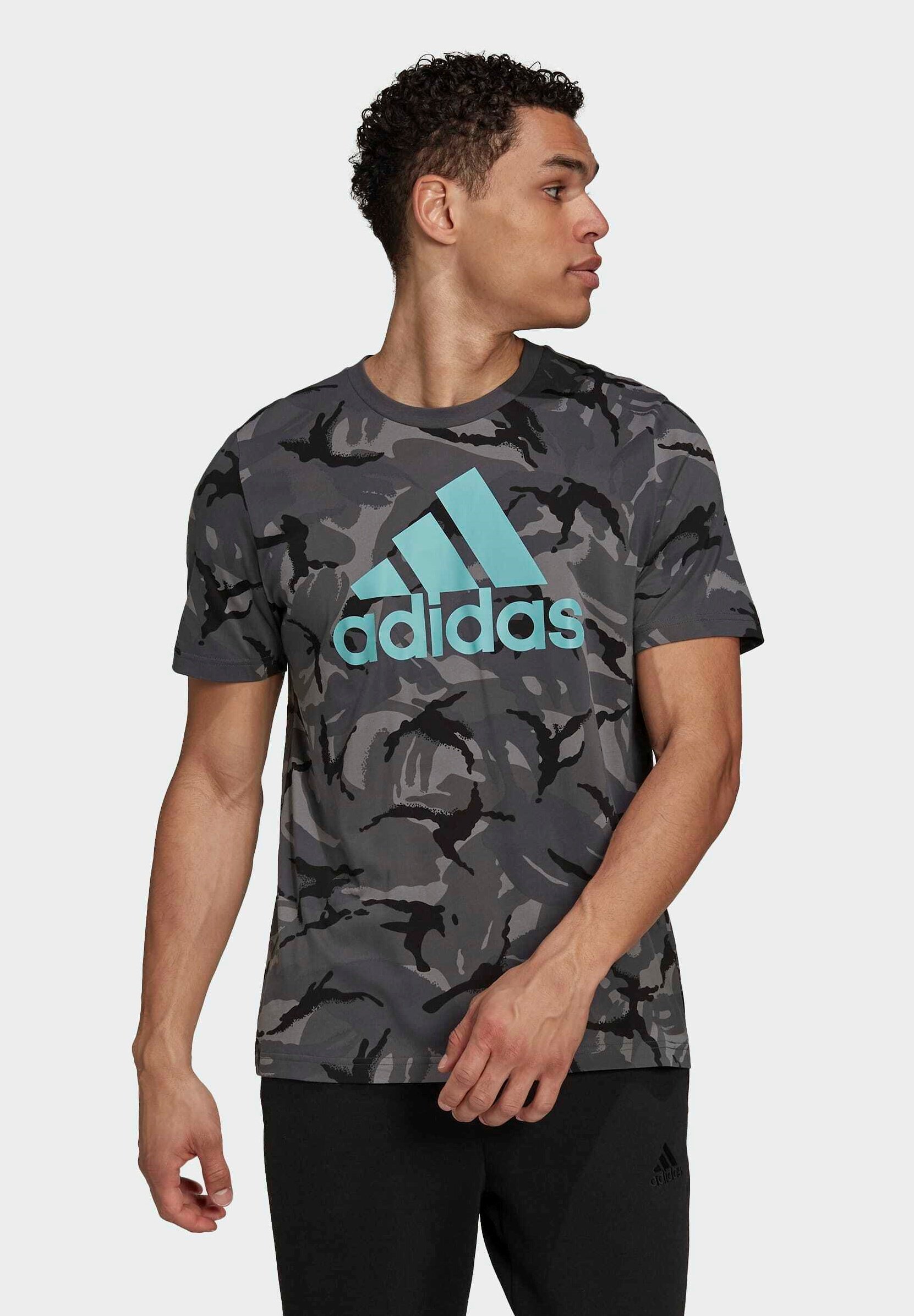adidas Performance ESSENTIALS CAMOUFLAGE - T-shirt print - grey/grijs -  Zalando.nl