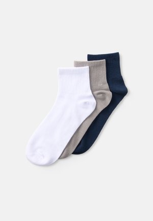 JACNICK SHORT TENNIS SOCKS 3 PACK - Calze - grey/white/blue