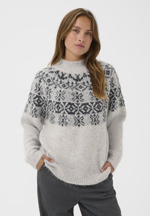 Pulover - light grey m w dark grey m