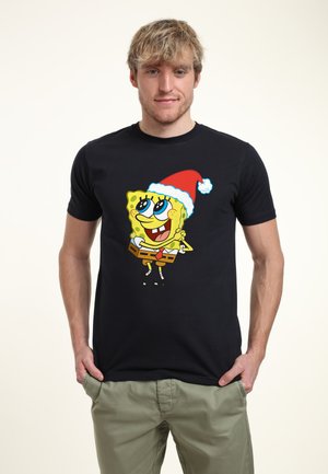 SPONGEBOB SQUAREPANTS SANTA HAT - T-shirt z nadrukiem