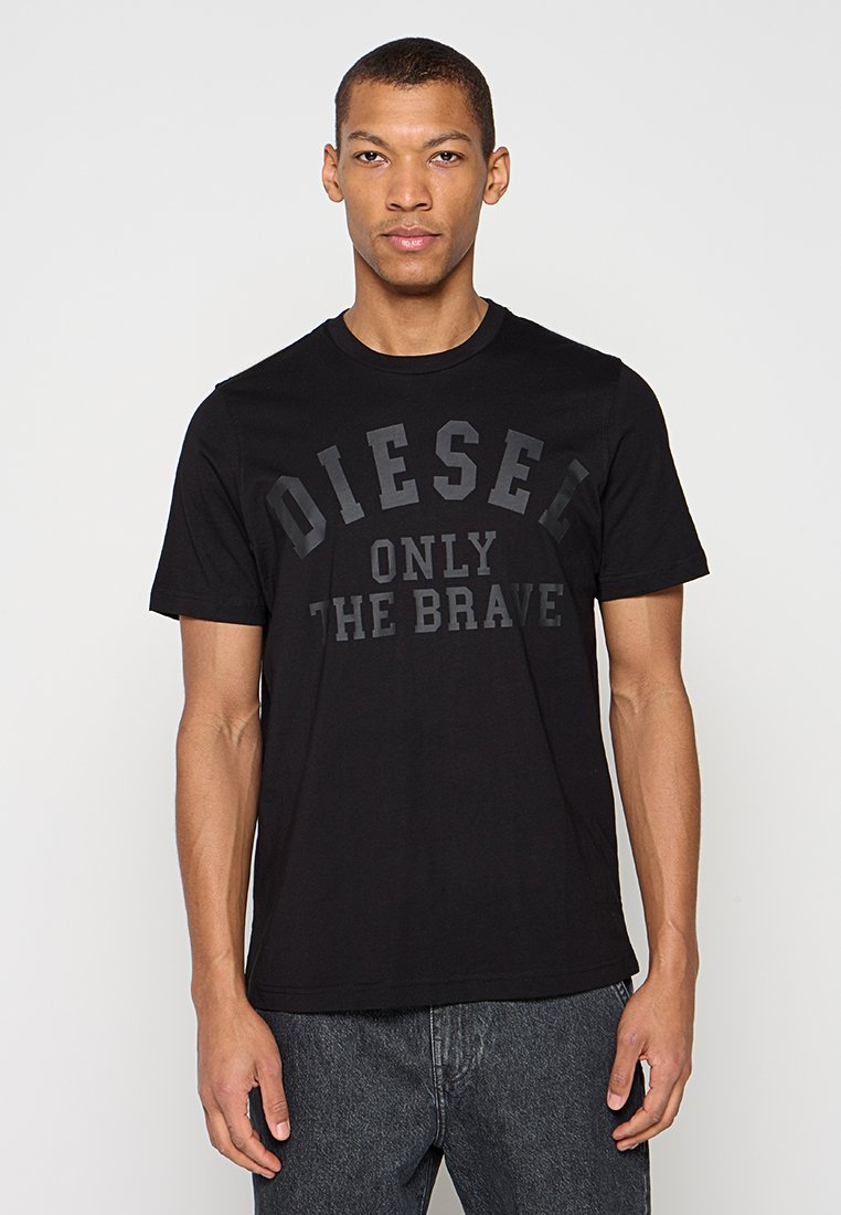 Diesel T-shirt print zwart