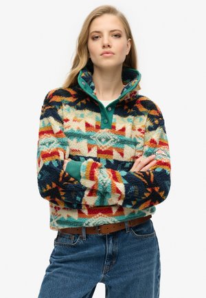 Superdry Fleece jumper - nava quilt print