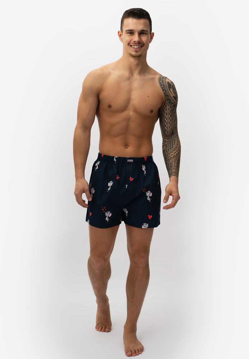 Boxer Mouse Happy Shorts WIDE MOUSE WITH HEARTS - Boxer - navy blue mouse/azul ...