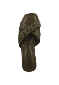 Tamaris Mules - dark olive