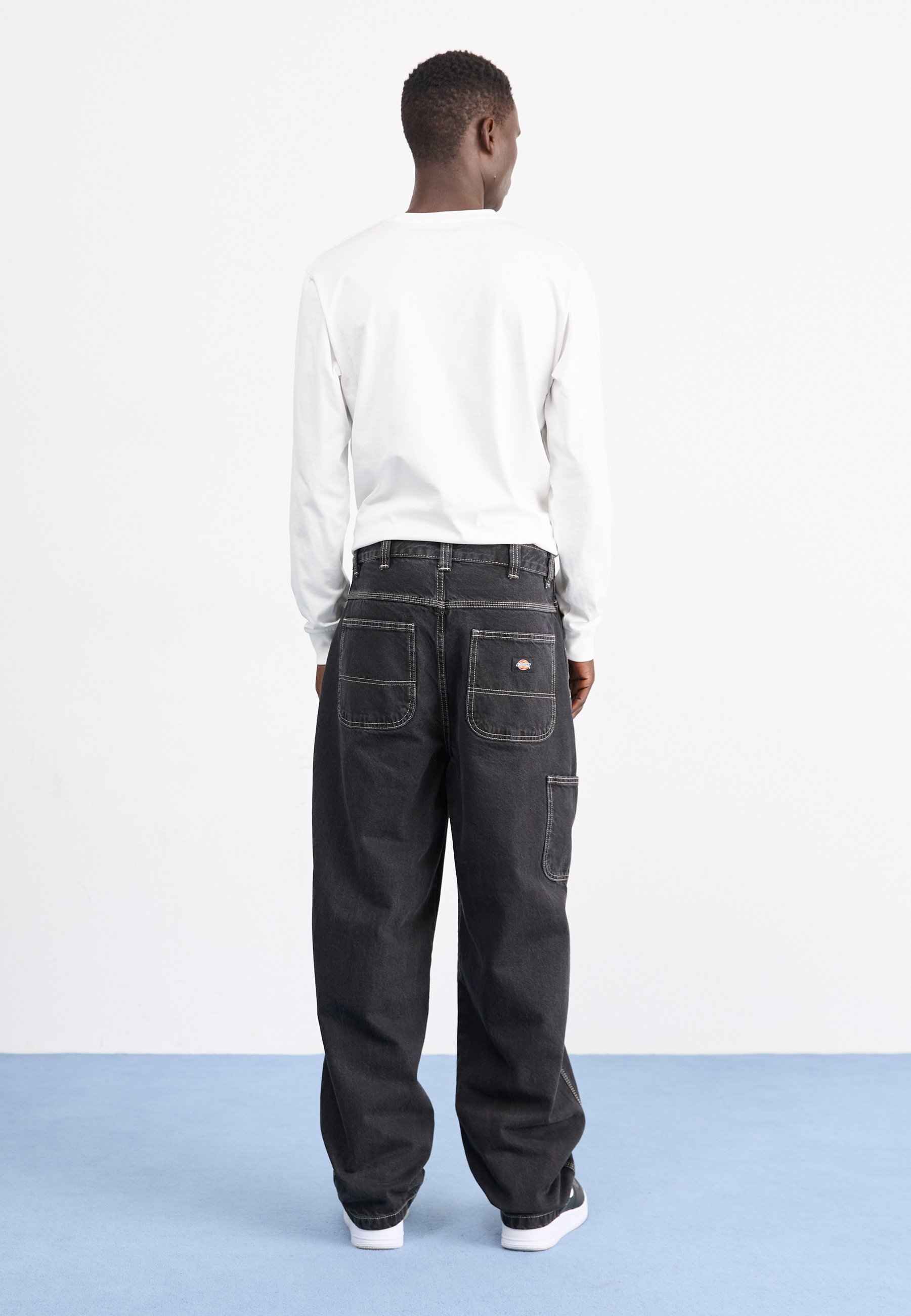 FAT×Dickies BEGGIS Dickies MADISON BAGGY FIT - Baggy Jeans - black wash/black denim