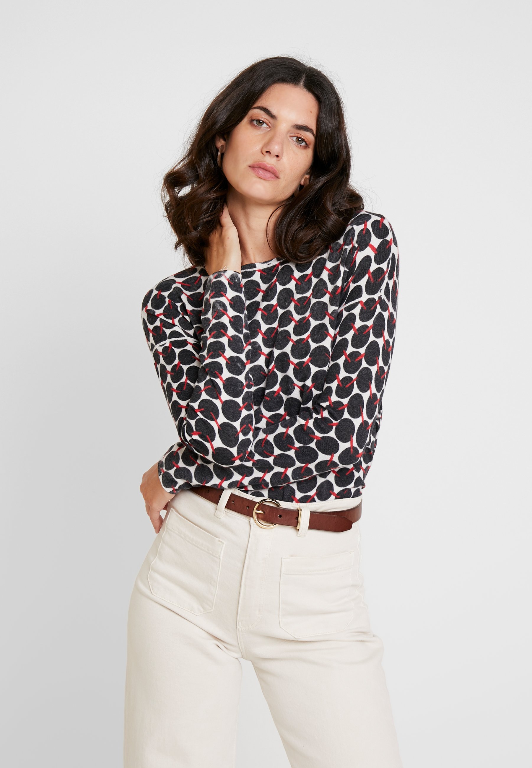 comma casual identity LONGSLEEVE Strikkegenser white comma casual identity Strikkegenser - white