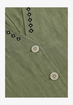 Next SLEEVELESS - Vesta - khaki green embroidered