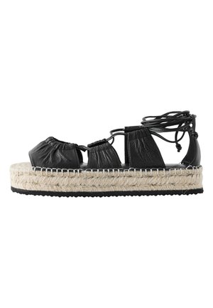 REGULAR FIT - Sandales à plateforme - black leather