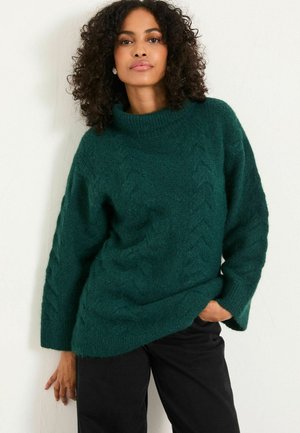 ROLL NECK - Strickpullover - jade green