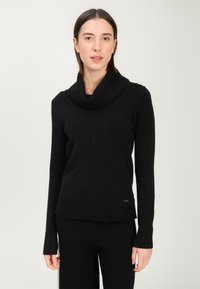 INFLUENCER COWL-NECK - Strickpullover - black