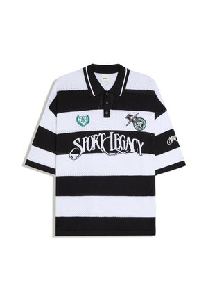 Bershka, STRIPED MESH - POLO - Polo shirt - multi-coloured