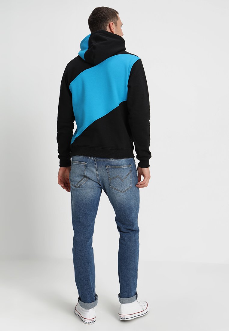 Urban Classics ZIG ZAG Hoodie blackturquoise Zalando.no Urban Classics ZIG ZAG - Hoodie - black/turquoise