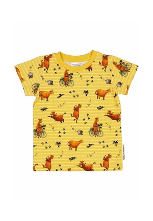 MAMMA MU - Print T-shirt - yellow stripe