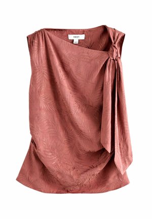 REGULAR FIT - SLEEVELESS ASYMMETRIC TIE SHOULDER  - Blouse - rose pink