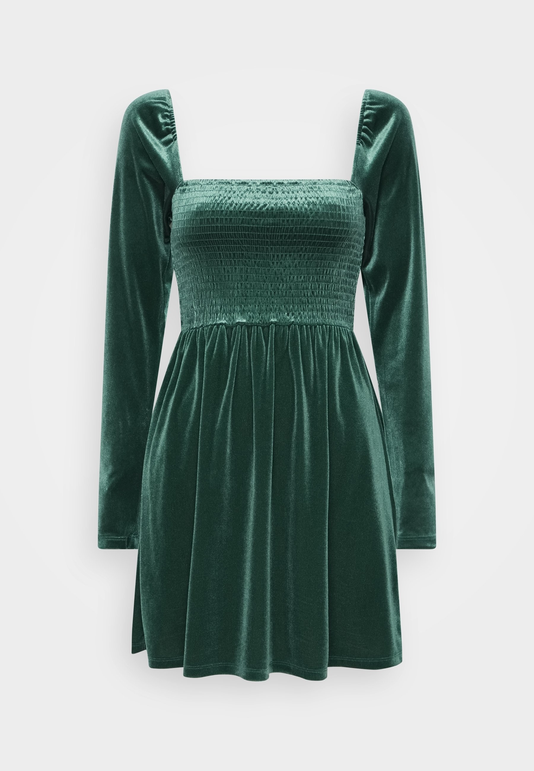 green emerald velvet dress Velvet Riley Dress W. Collar