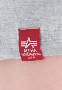 Alpha Industries BASIC SMALL LOGO  - Šaty do práce - greyheather/white