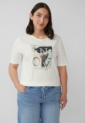 T-shirt print - creme