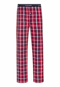 s.Oliver WEB - Trousers - rot kariert