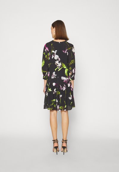 Erdem LONG SLEEVE DRESS GATHERED HEM - Φόρεμα ημέρας - black