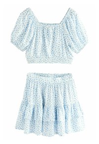 Next - SET - A-line skirt - blue ditsy Thumbnail Image 1