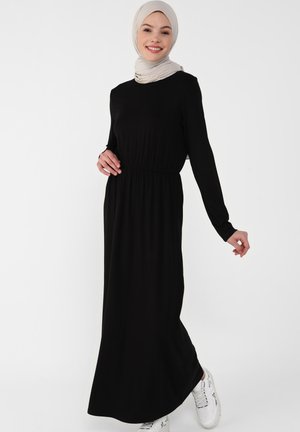 CREW NECK MODEST REFKA - Maxi dress - black