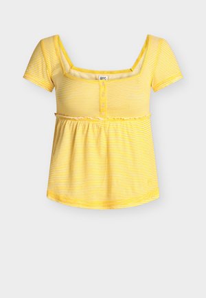 BRITTNEY SHORT SLEEVE  - Trükipildiga T-särk - yellow/white